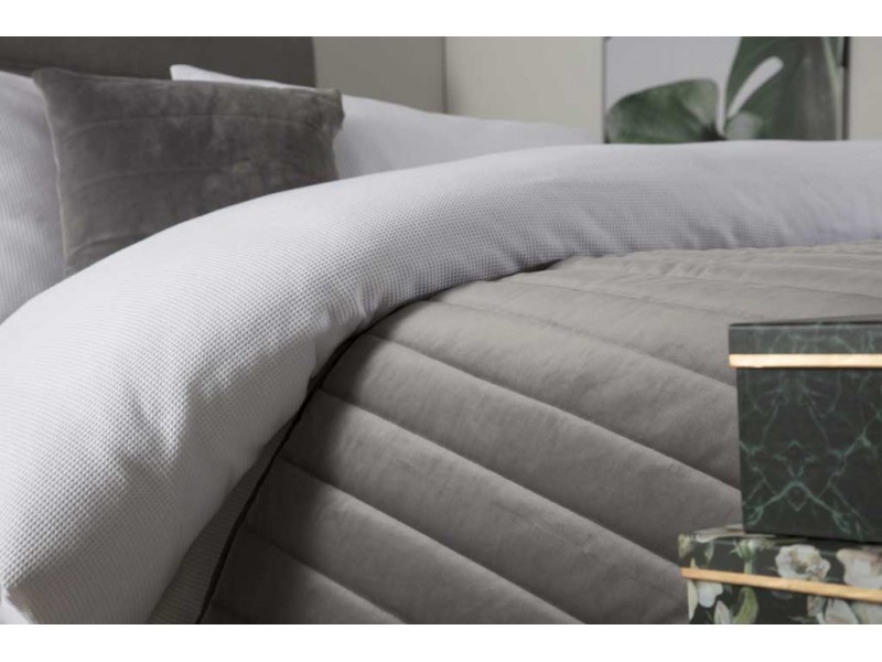 Belledorm Verona Charcoal Bed Runner and Cushion